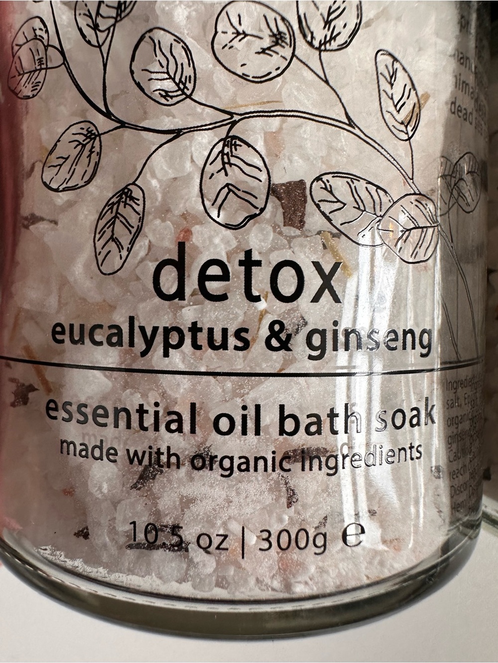 2 JARS - Detox Eucalyptus & Ginseng Essential Oil Bath Soak - Pink